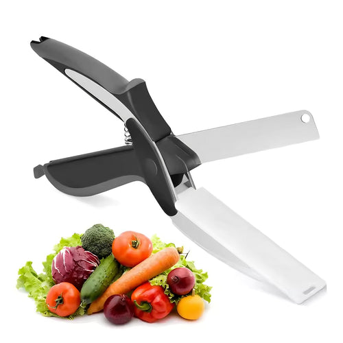 Kitchen Scissors with Cutting Board | 2-in-1 Food Cutter