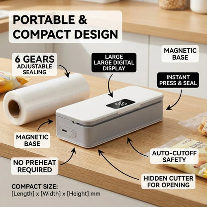 Mini Heat Bag Sealer | Portable Food Storage Sealing Clip