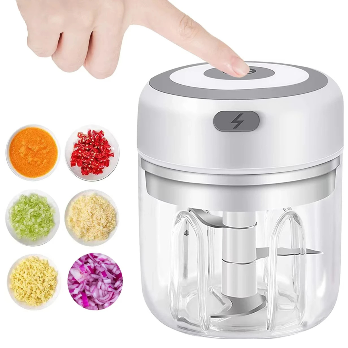 Mini Electric Food Chopper | USB Rechargeable Vegetable & Garlic Cutter