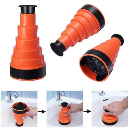 Kitchen Sink Drain Plunger | Compact Clog Remover Tool