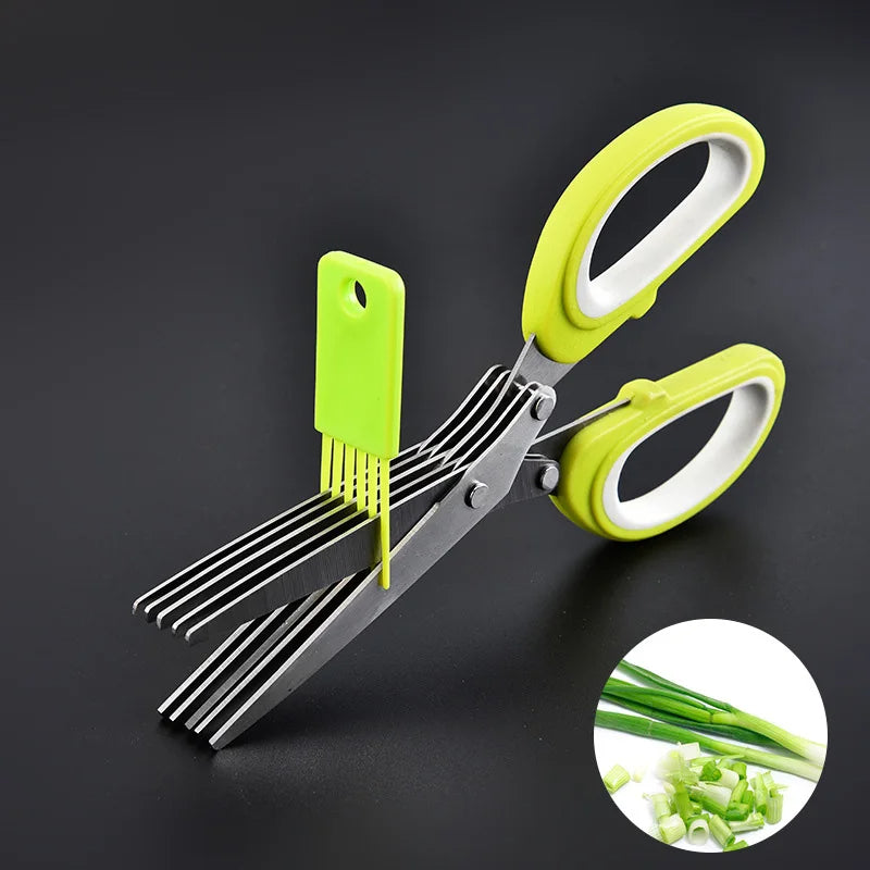 5-Blade Herb Kitchen Scissors | Fast Herb & Vegetable Cutter