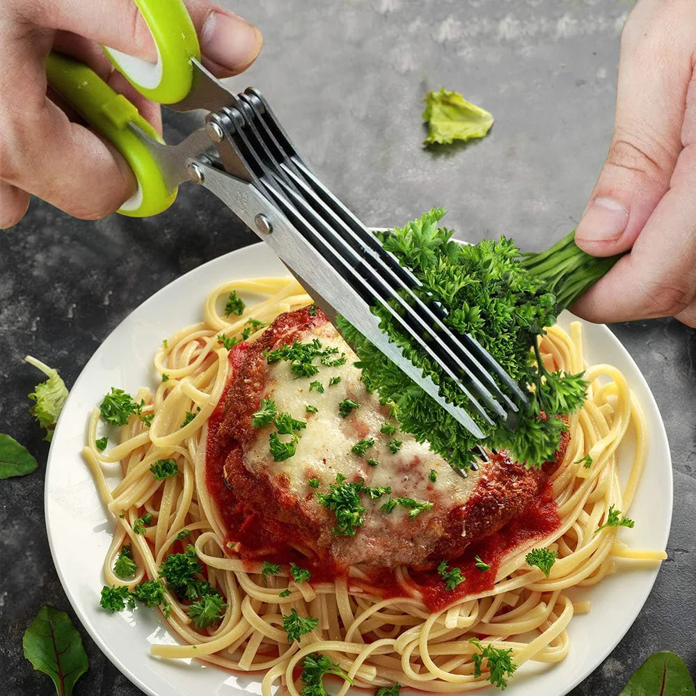 5-Blade Herb Kitchen Scissors | Fast Herb & Vegetable Cutter