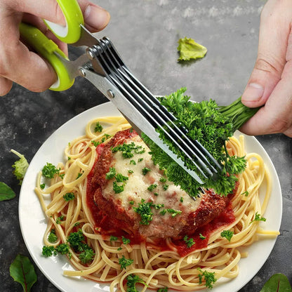 5-Blade Herb Kitchen Scissors | Fast Herb & Vegetable Cutter