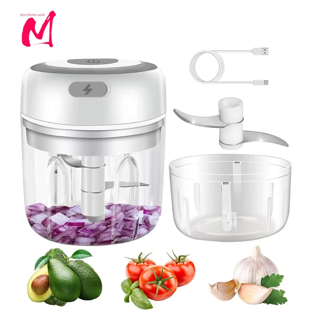 Mini Electric Food Chopper | USB Rechargeable Vegetable & Garlic Cutter
