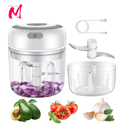 Mini Electric Food Chopper | USB Rechargeable Vegetable & Garlic Cutter