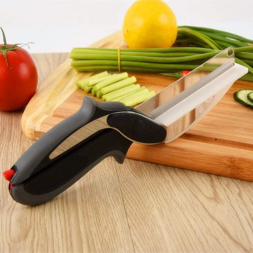 Kitchen Scissors with Cutting Board | 2-in-1 Food Cutter