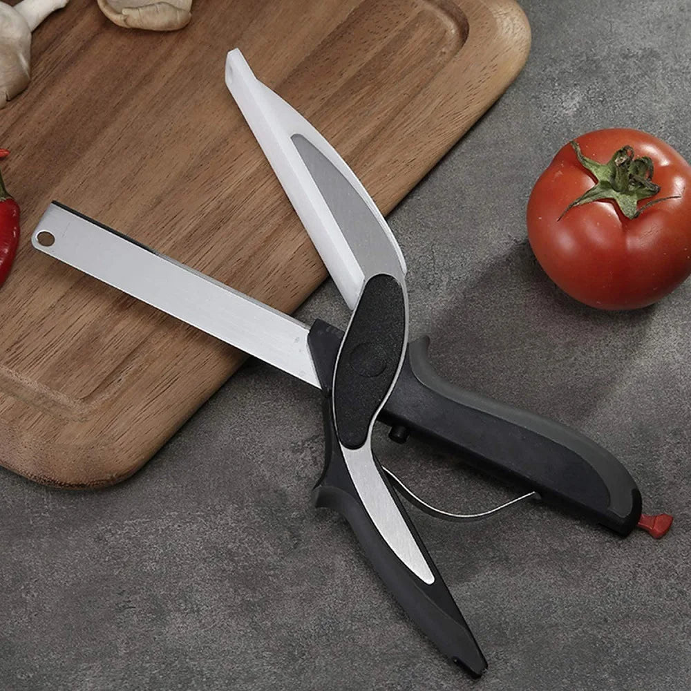 Kitchen Scissors with Cutting Board | 2-in-1 Food Cutter