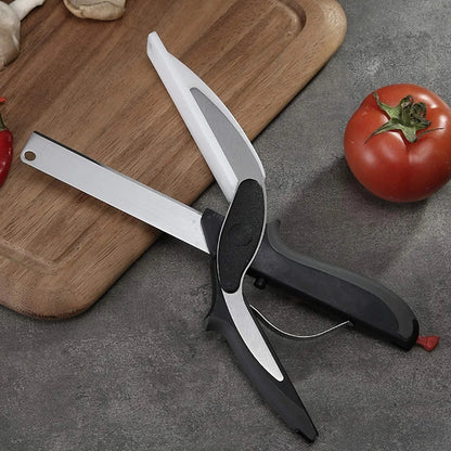 Kitchen Scissors with Cutting Board | 2-in-1 Food Cutter