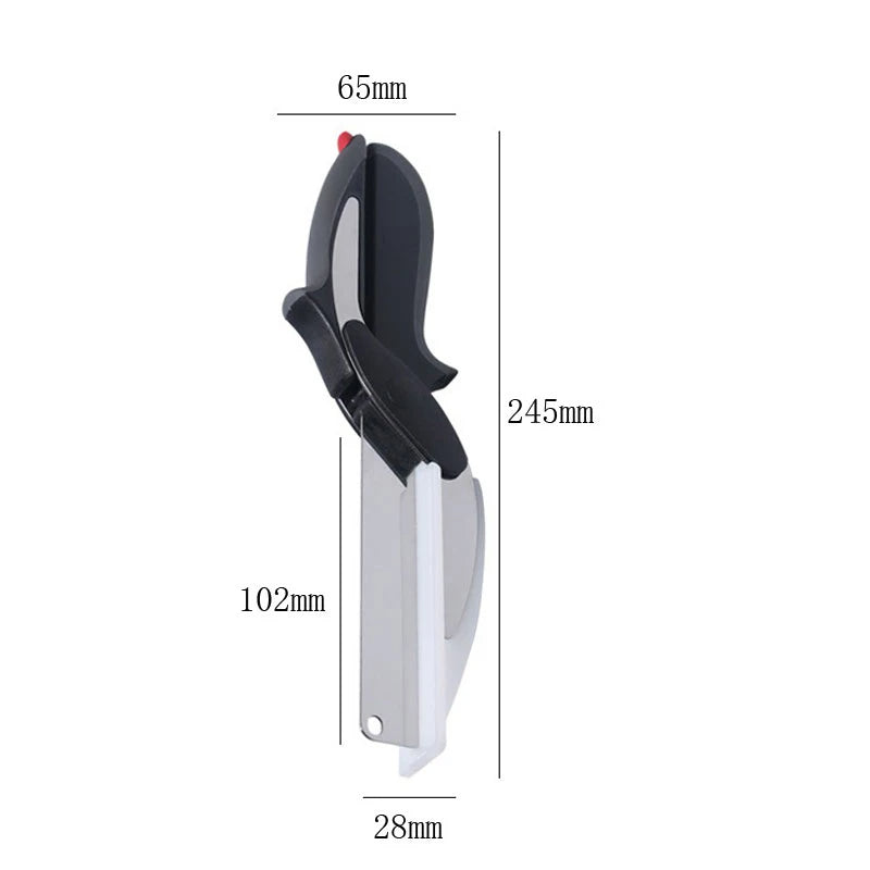 Kitchen Scissors with Cutting Board | 2-in-1 Food Cutter