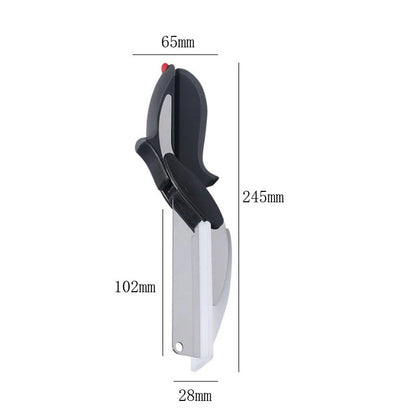 Kitchen Scissors with Cutting Board | 2-in-1 Food Cutter