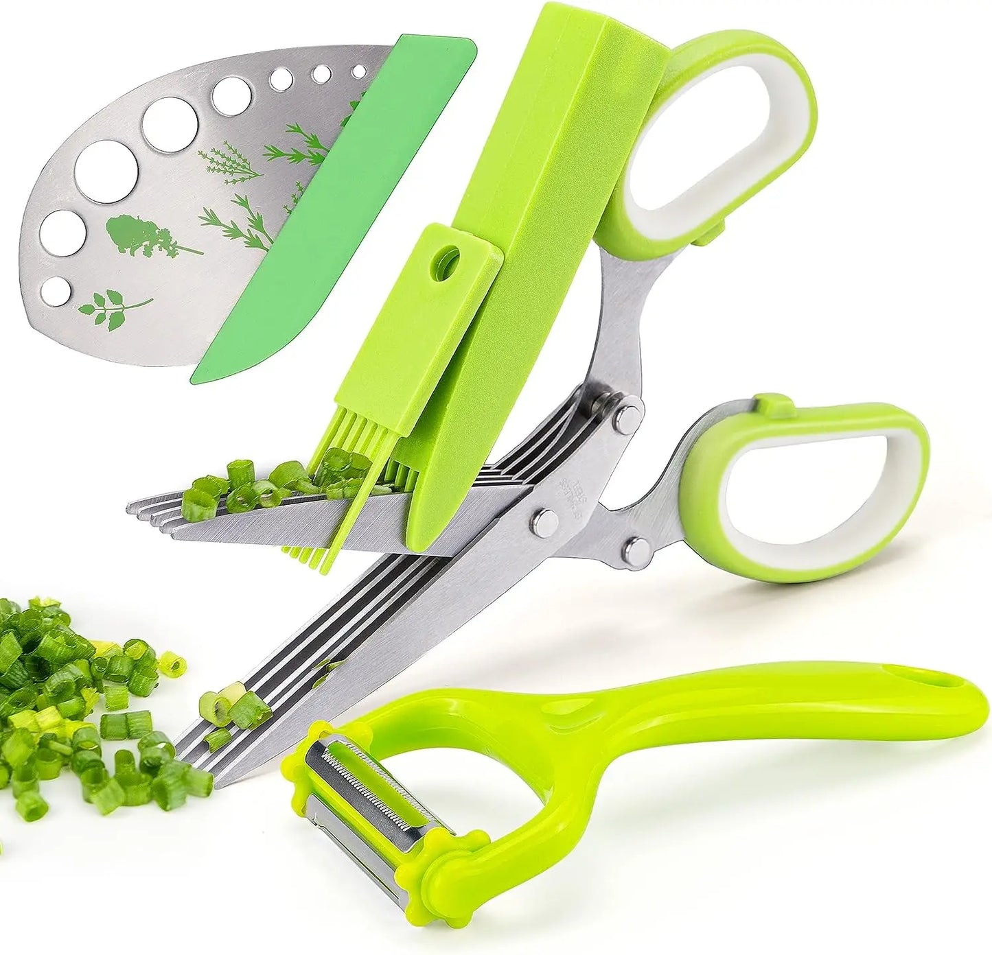 5-Blade Herb Kitchen Scissors | Fast Herb & Vegetable Cutter