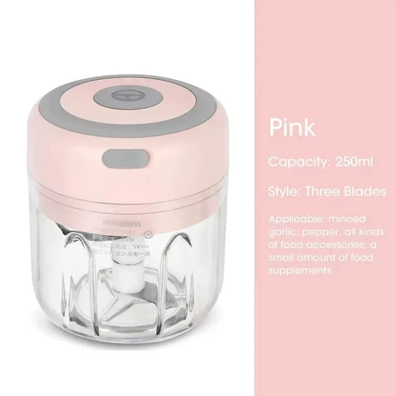 Mini Electric Food Chopper | USB Rechargeable Vegetable & Garlic Cutter